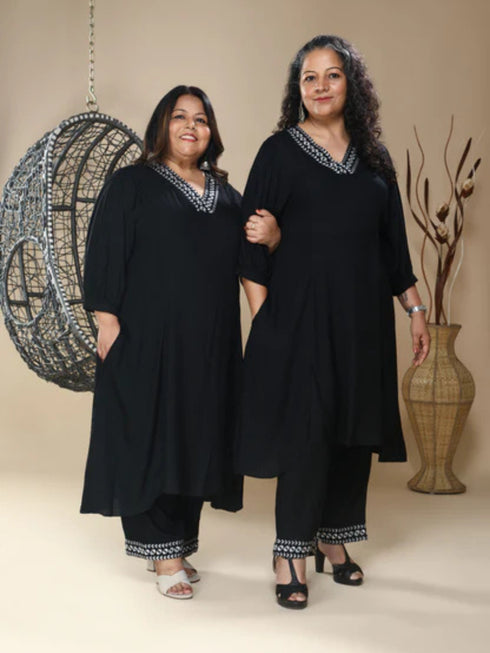 BLACK POTALI DRESS