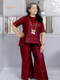 Maroon Cowl Neck Co-ord Set