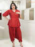 MAROON DHOTI SET