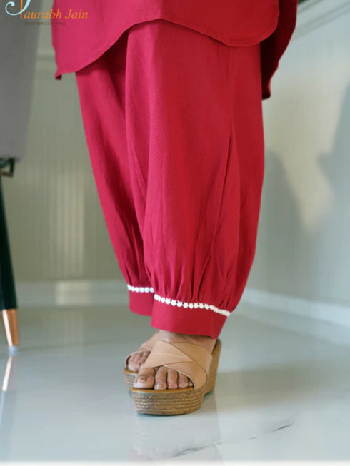 MAROON POCKET COORD SET