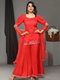 RED KALI PANT/KURTI SET