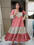 RED/GREEN COTTON JAIPURI DRESS