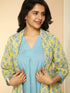 BLUE YELLOW JACKET DRESS