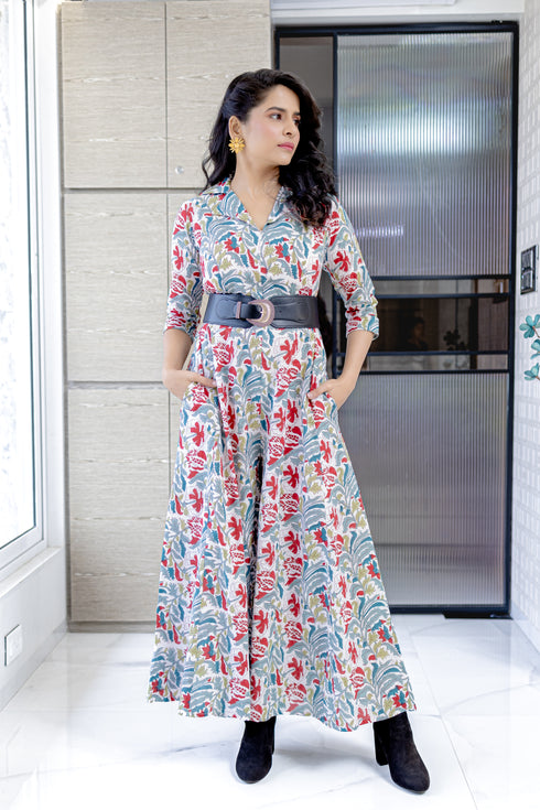 FLORAL JAIPURI JUMPSUIT