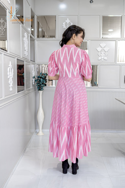 PINK IKAT DRESS
