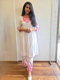 White Cotton Embroidered Kurta Set with Tulip Pants