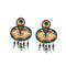 Teal Blossom Artisan Earrings