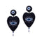 Midnight Heart Beaded Earrings