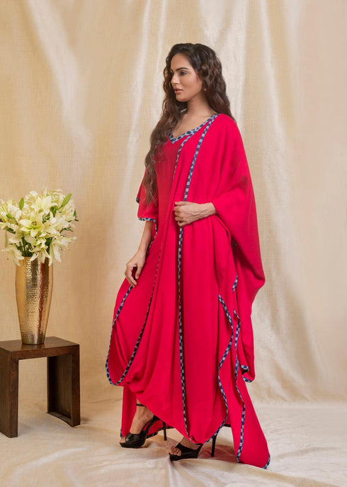 PINK KAFTAN SAREE