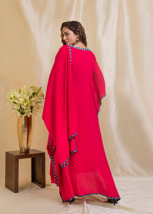 PINK KAFTAN SAREE