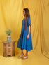 BLUE PLEAT DRESS