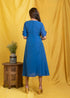 BLUE PLEAT DRESS