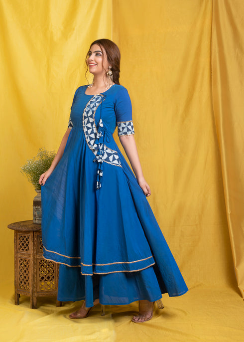 BLUE ALINE DRESS