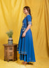 BLUE ALINE DRESS