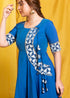 BLUE ALINE DRESS