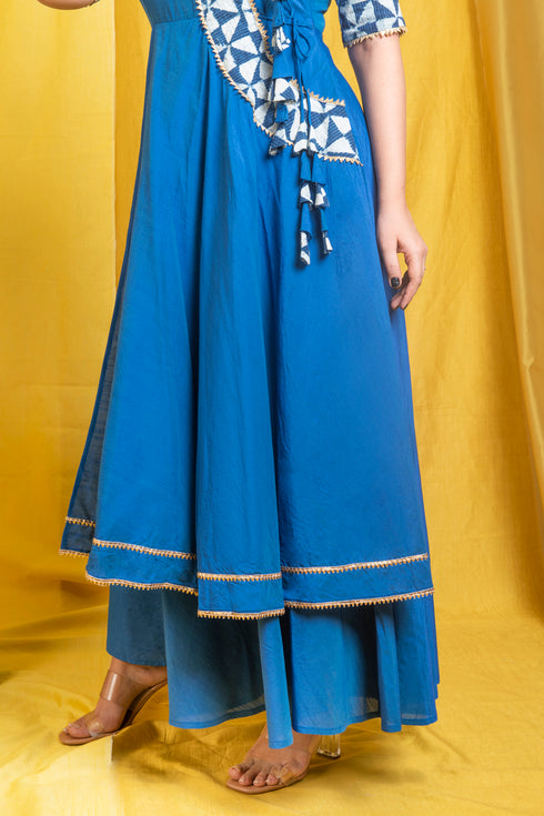 BLUE ALINE DRESS