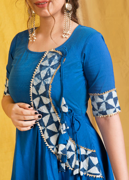 BLUE ALINE DRESS