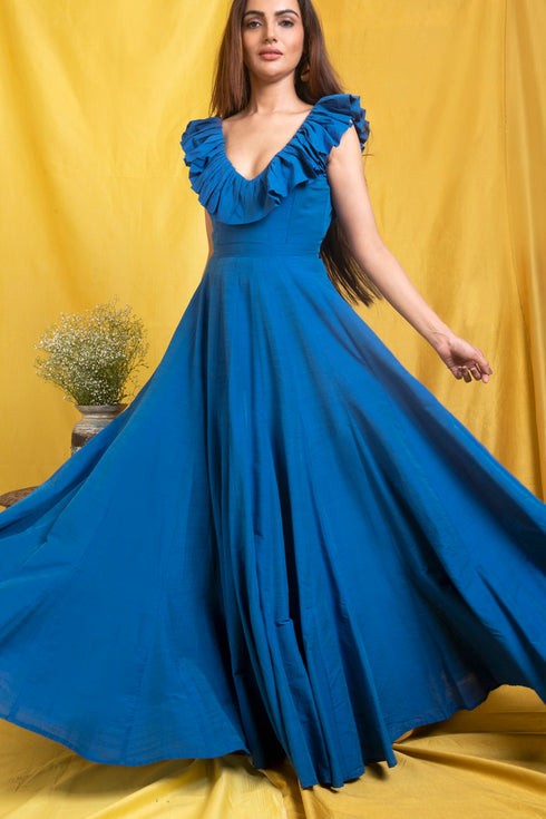 BLUE LONG GOWN