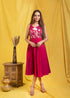 Beet Root Incut Women Dress ,Full View