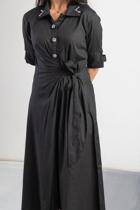 BLACK KNOT DRESS
