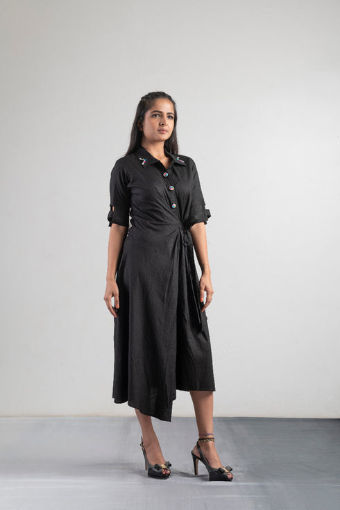 BLACK KNOT DRESS