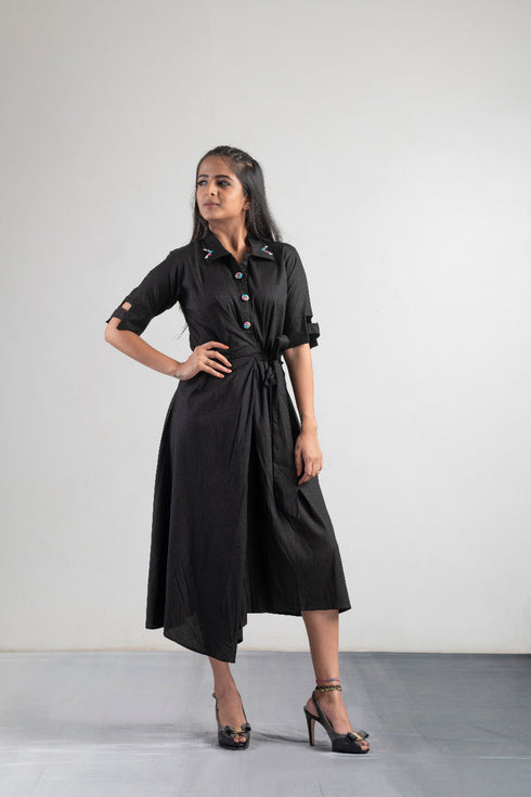 BLACK KNOT DRESS