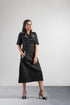 Black Collar Women Dress , Side view