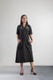Black Collar Women Dress , Front