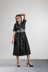 BLACK WAIST EMBROIDERY DRESS
