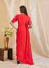RED DRAPE SAREE