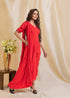 RED DRAPE SAREE